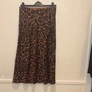 J. Crew Animal Print A-Line Skirt